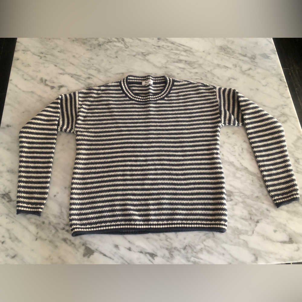 Womens Madewell blue stripe sweater